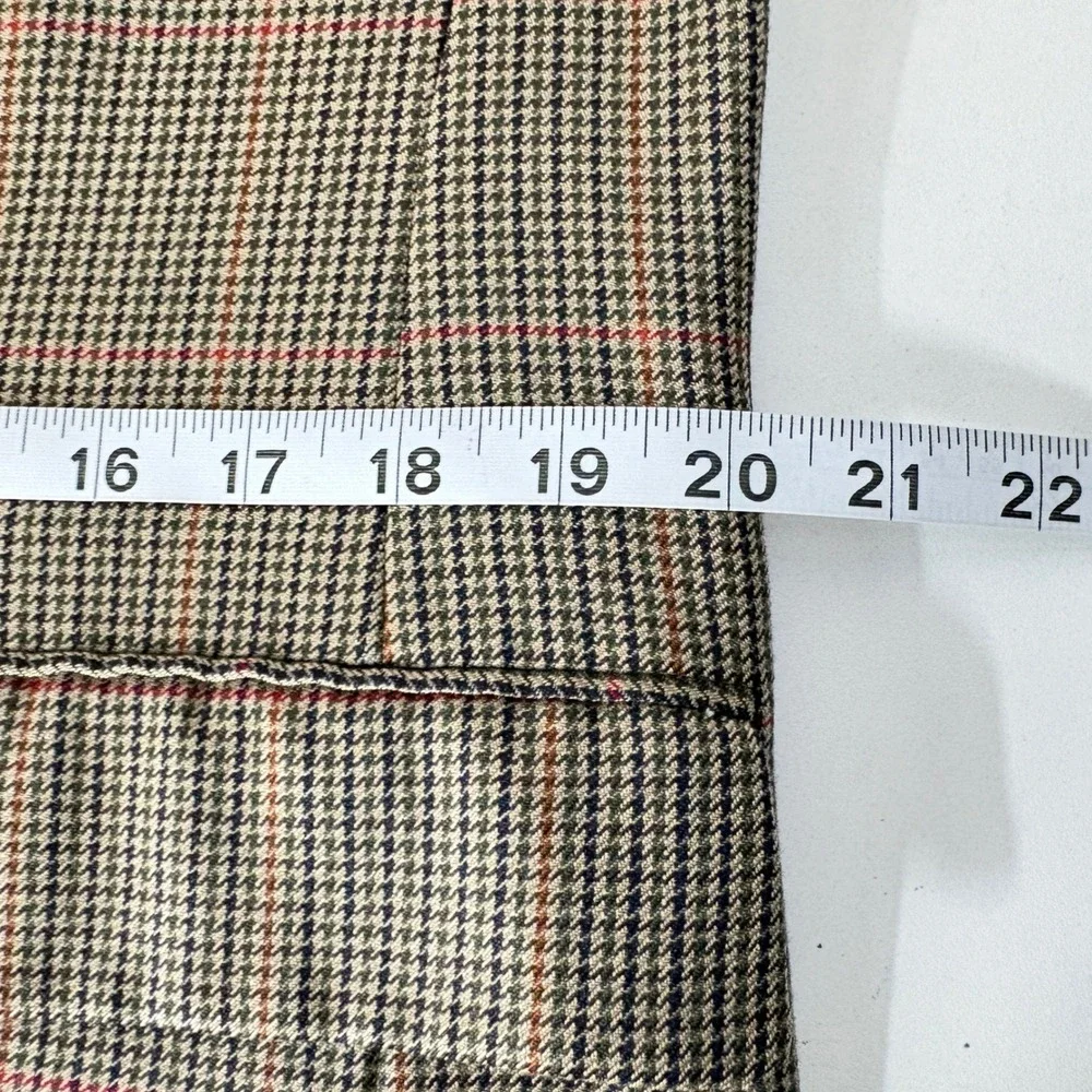 Christian Dior Monsieur‎ Mens Brown Wool Houndstooth Plaid Blazer Sport Coat 42R